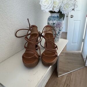 MICHAEL Michael Kors Brown Lace-Up Sandals